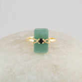 Designer Chalcedony Ring - 925 Sterling Silver - Rectangle Multi Stone Gemstone Ring - Ring For Love - Silver Jewelry For Christmas Sale